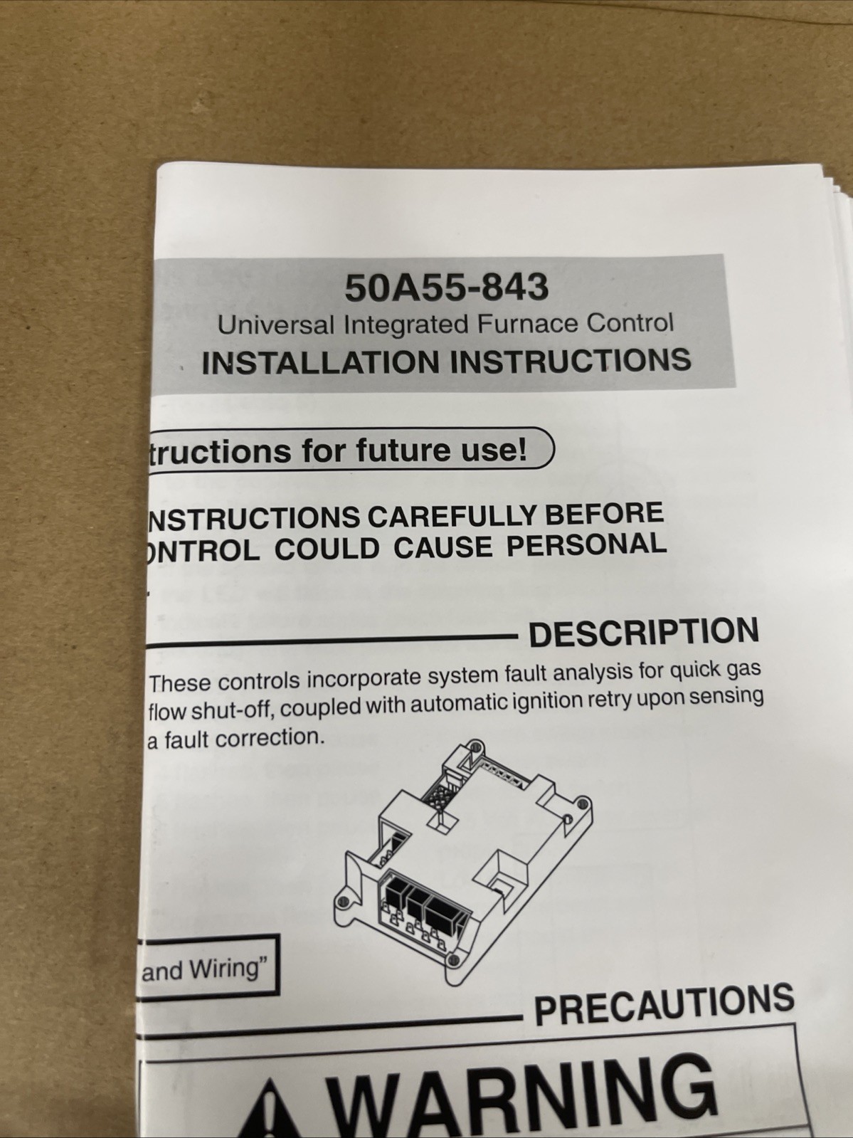 Universal Integrated Furnace Fan Control Board for White-Rodgers 50A55-843 B9