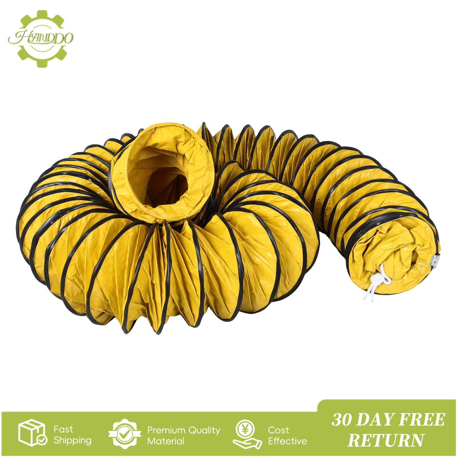 8″×25ft PVC Flexible Duct Hose, HVAC Duct Hosing Flame Retardant for Ventilator