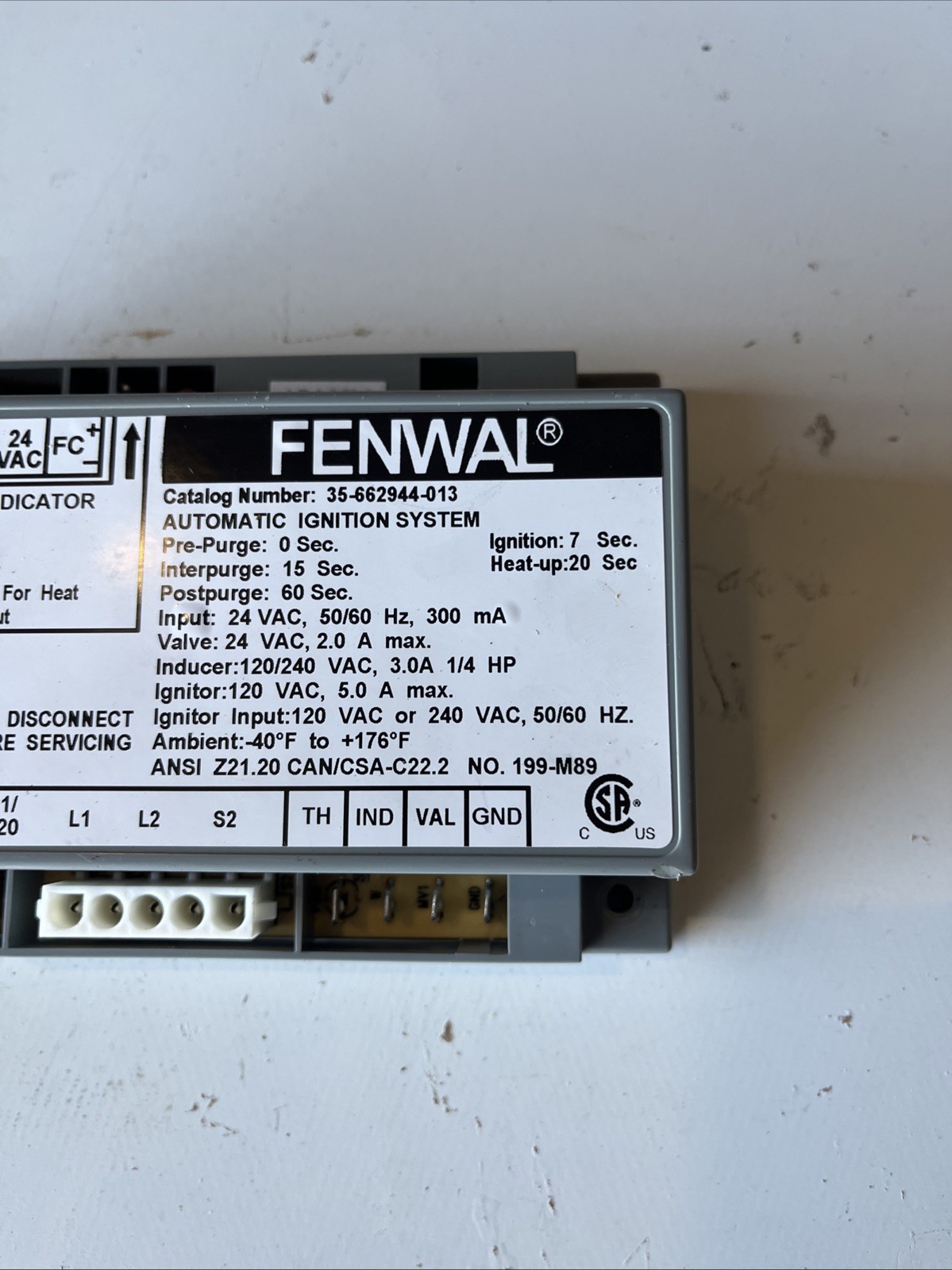 FENWAL 35-662944-013 Automatic Ignition Control Module