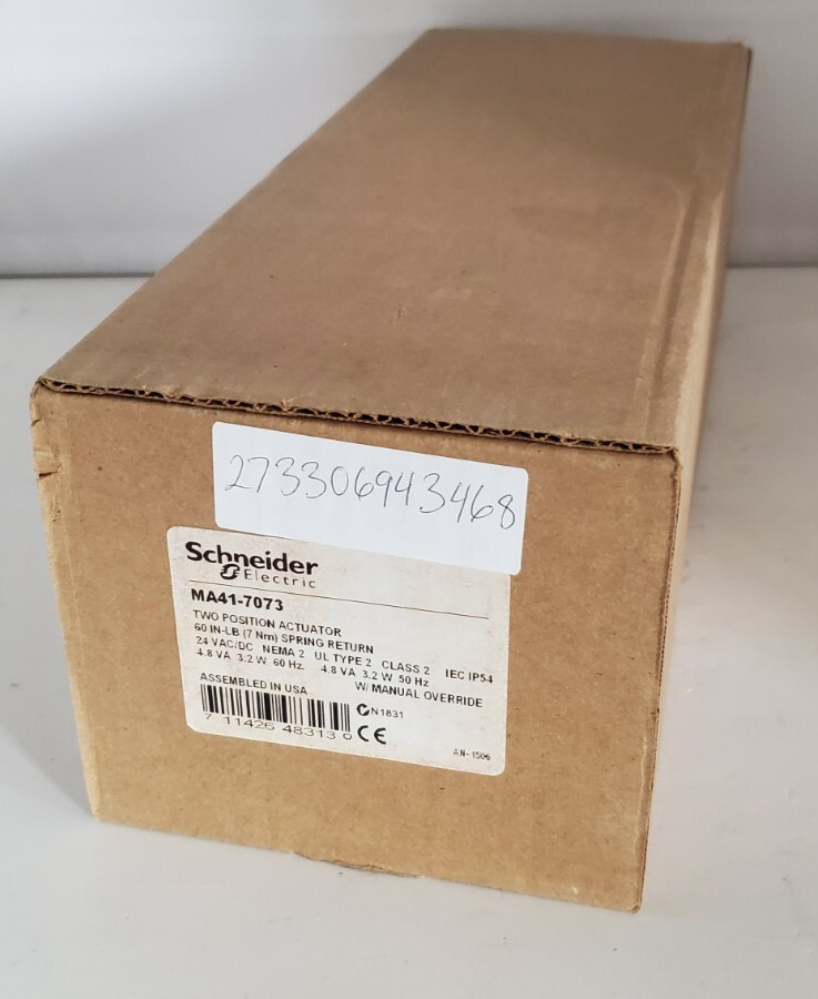 Schneider Electric MA41-7073 Two Position Actuator 60 in-lb (7Nm) Spring Return