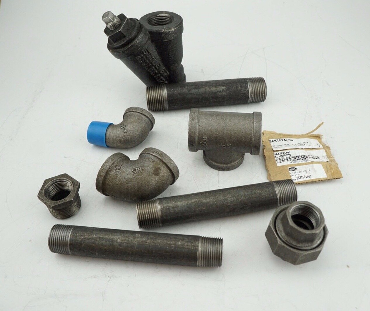 MISSING F&T STEAM TRAP!!! SAKTFT44U0 Kit Y-Strainer Black Iron Pipe Fittings
