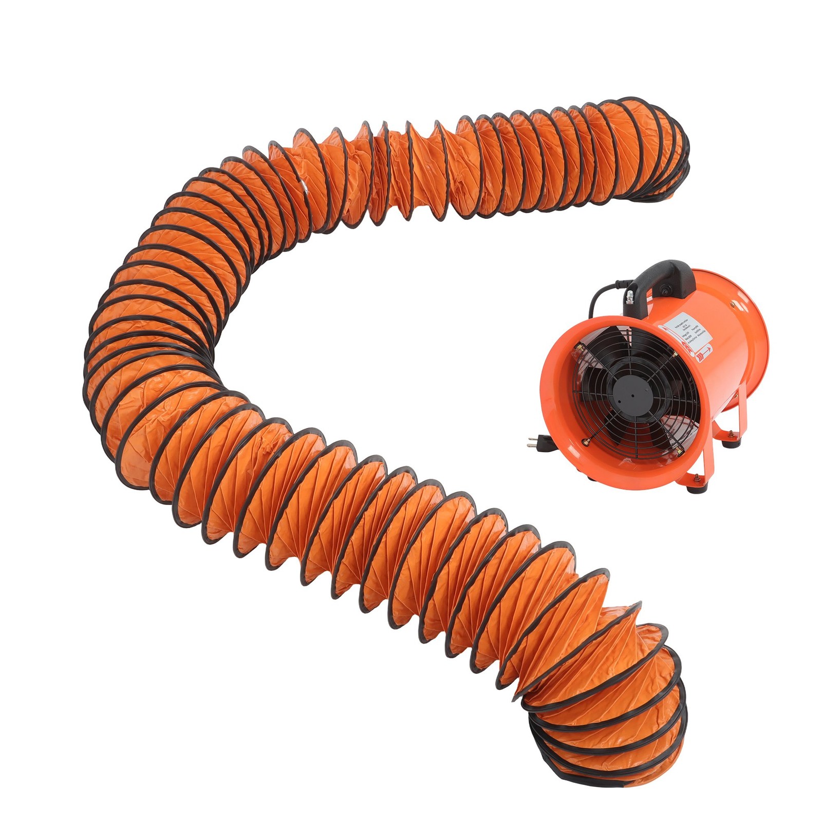 8 Inch Portable Air Mover Blower Fan 900CFM 180W 3450RPM with 33FT Duct Hose