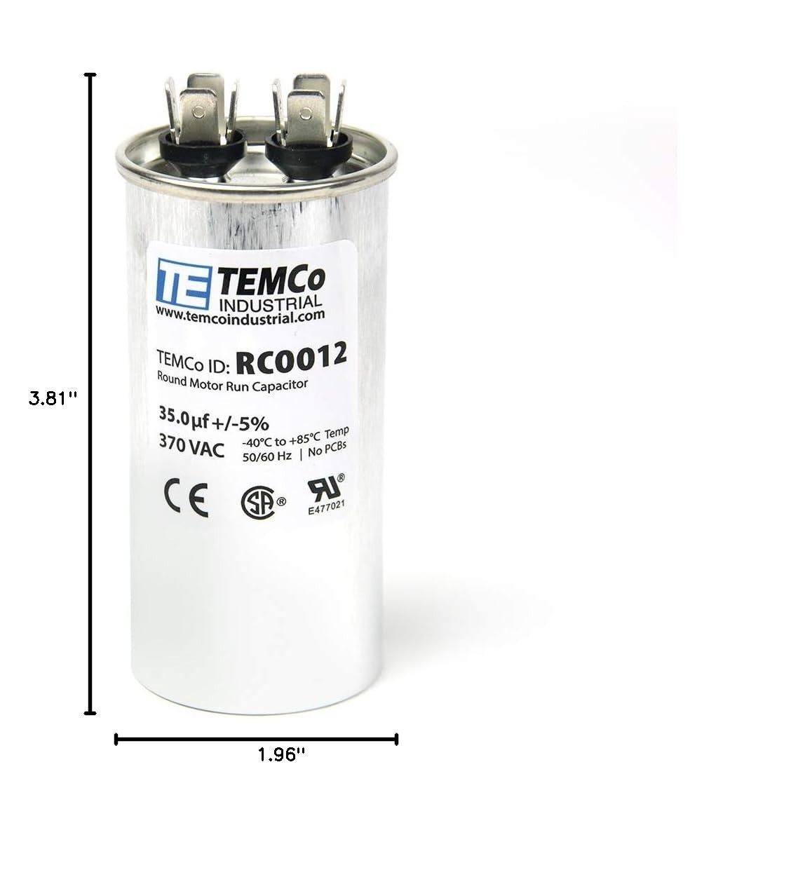 35 MFD Capacitor 370V HVAC AC Fan Motor 5 Pack