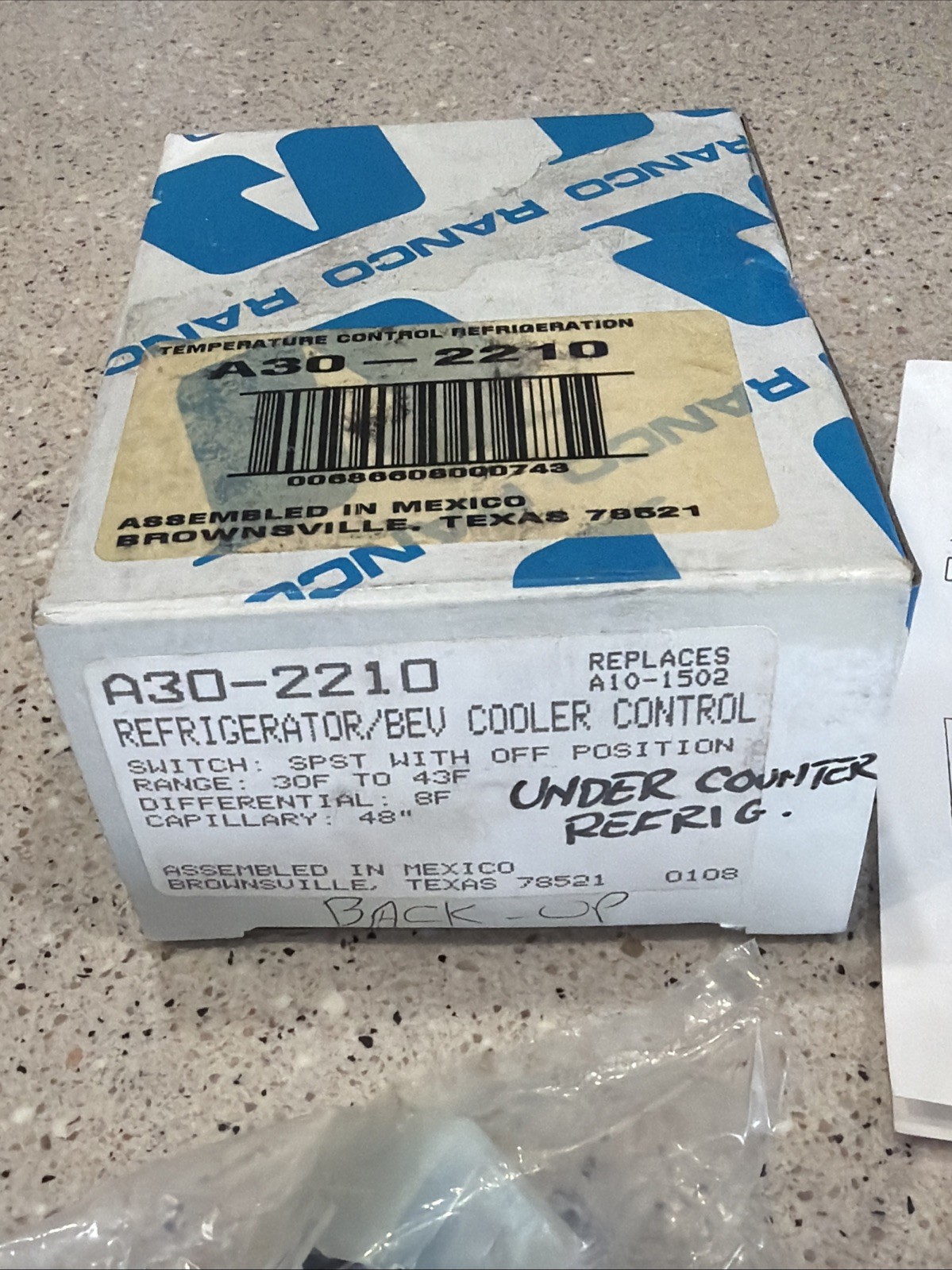 Ranco A30-2210 Refrigeration / Bev. Cooler Control A30-2210 *NEW IN BOX*