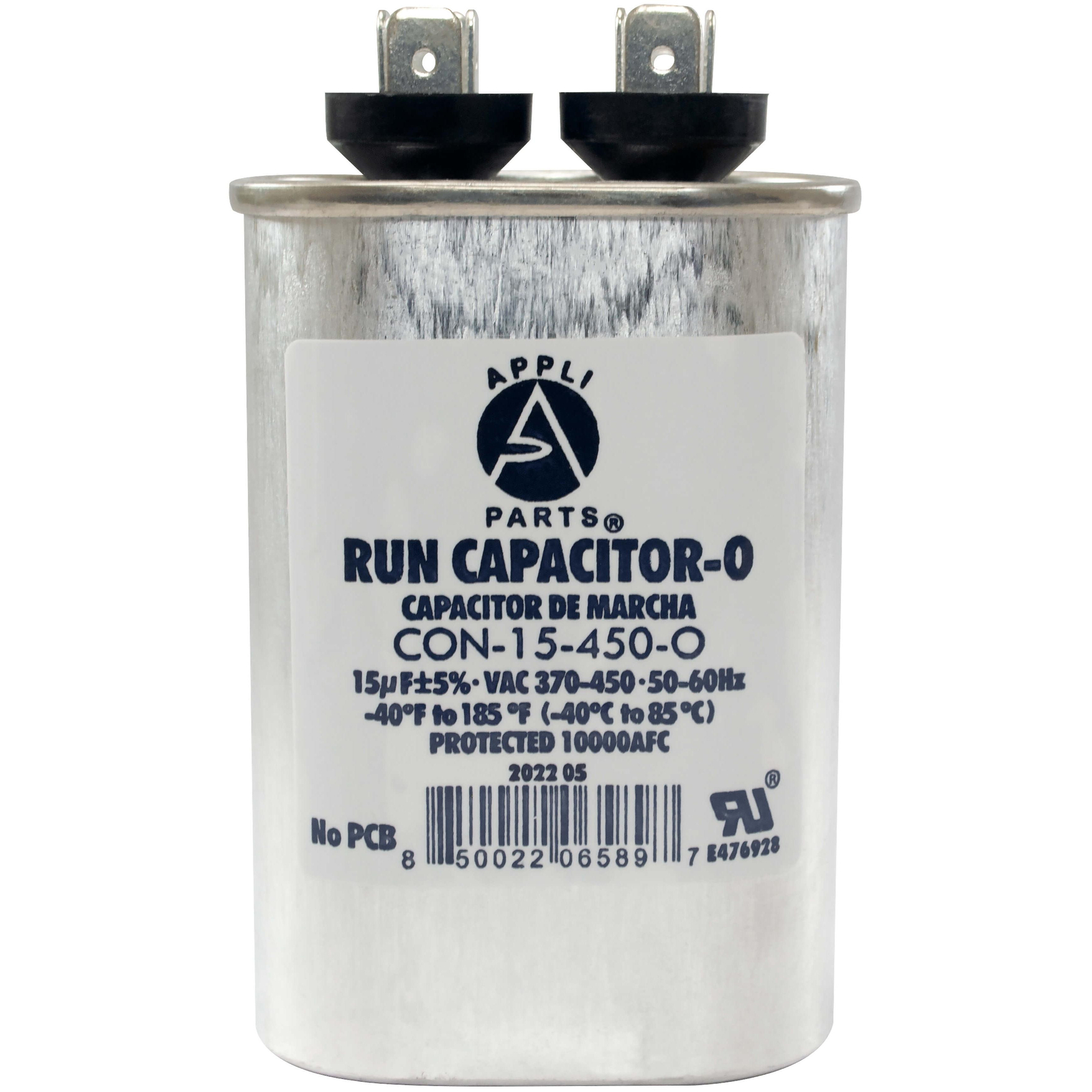 Appli Parts Run Capacitor for ac 15 Mfd uF (microfarads) 370 VAC or 450 VAC CBB6