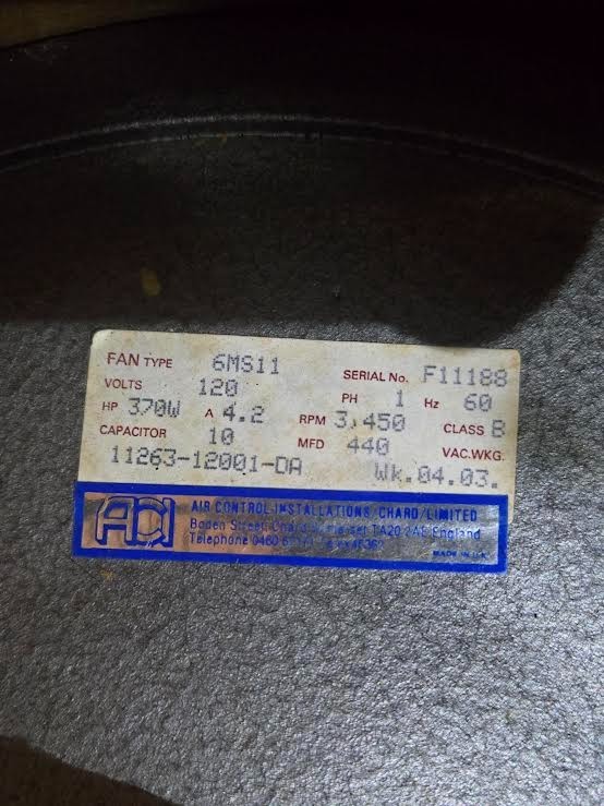 ACI Induction Vacuum 6MS11 6MS11-11263-12001-DA Air Control Ind. 120v NEW $549