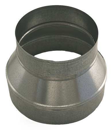 Greenseam Grr14p10pga26 Round Reducer, 14 In X 10 In Duct Dia, Galvanized