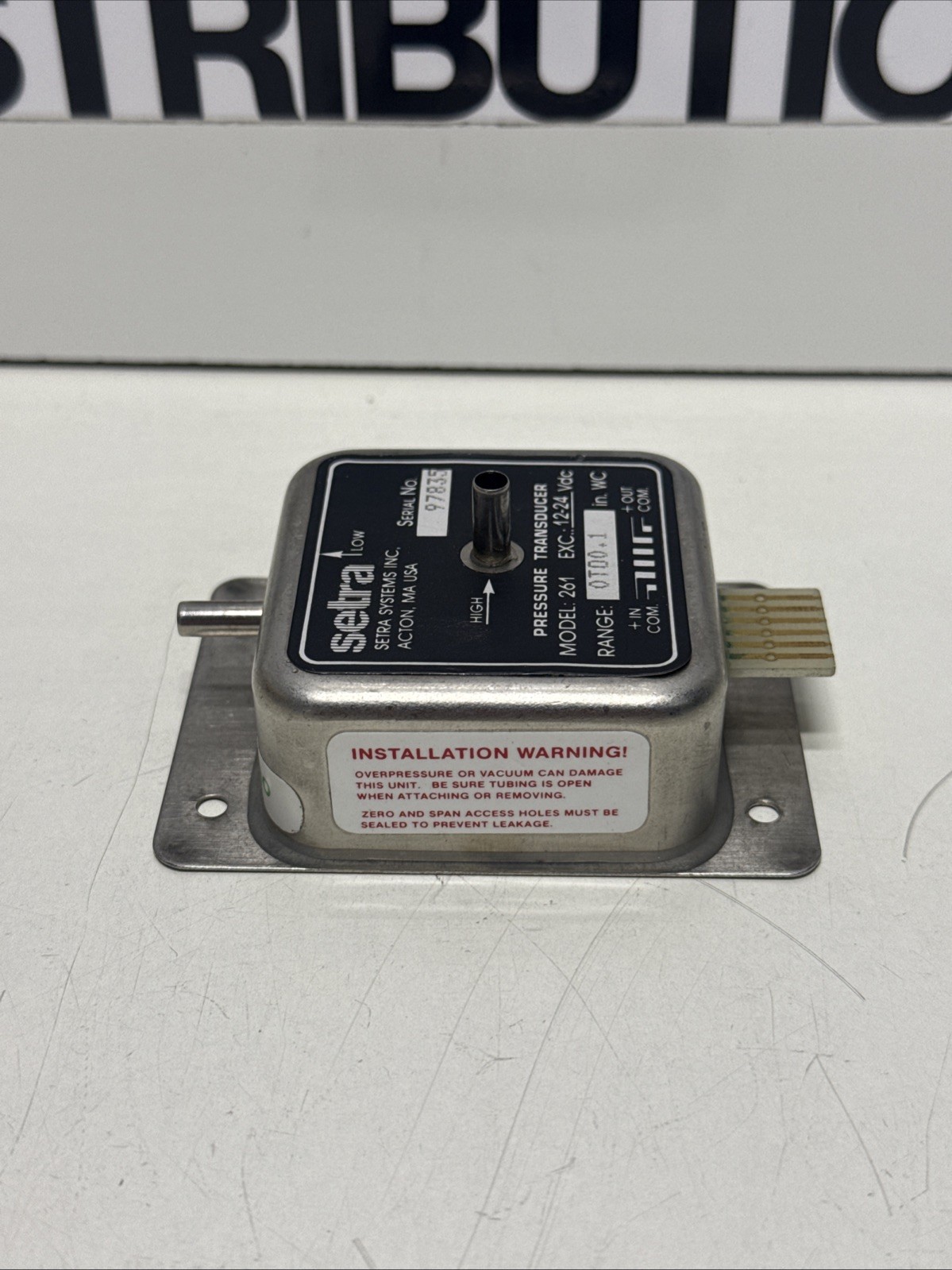 SETRA 12/24VDC 0T00.1 WC PRESSURE TRANSMITTER Model 261