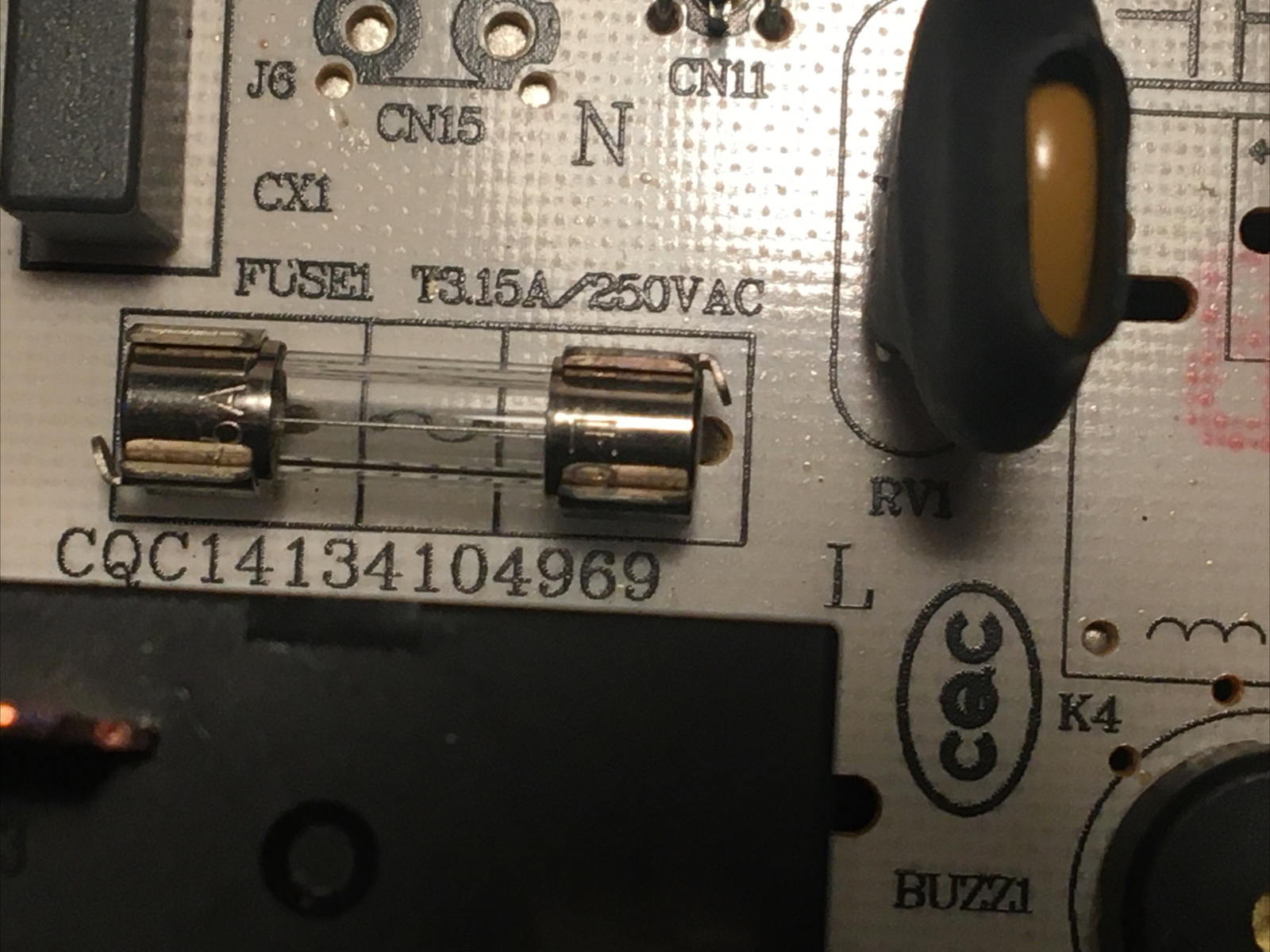 GE ac model: AHM06LWW1 Power Supply Board (V98472 H-4-J)
