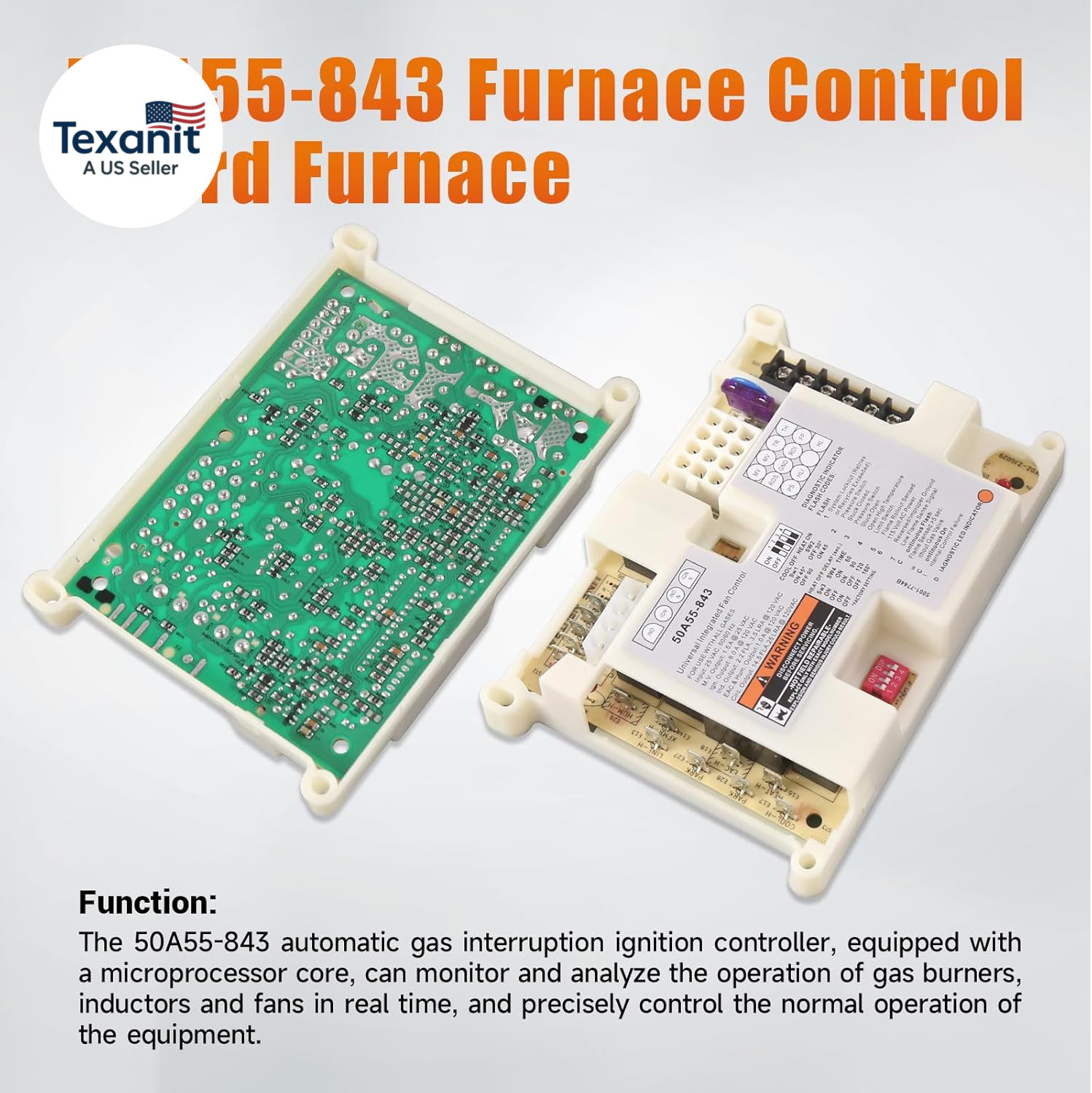 50A55-843 Ignition Control Module Furnace Control Board Universal Integrated Fur