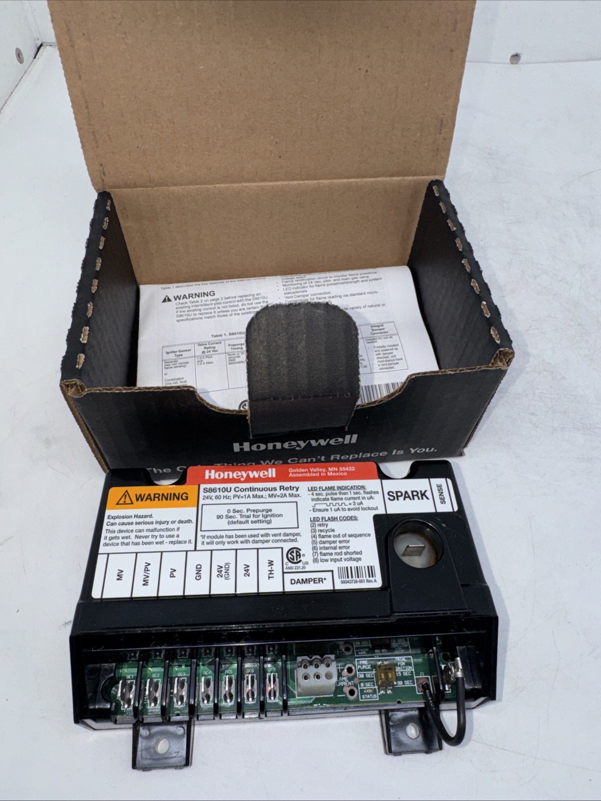 Honeywell S8610U S8610U3009 Ignition Control Board 24V 0.5A Gas Furnace New HV1
