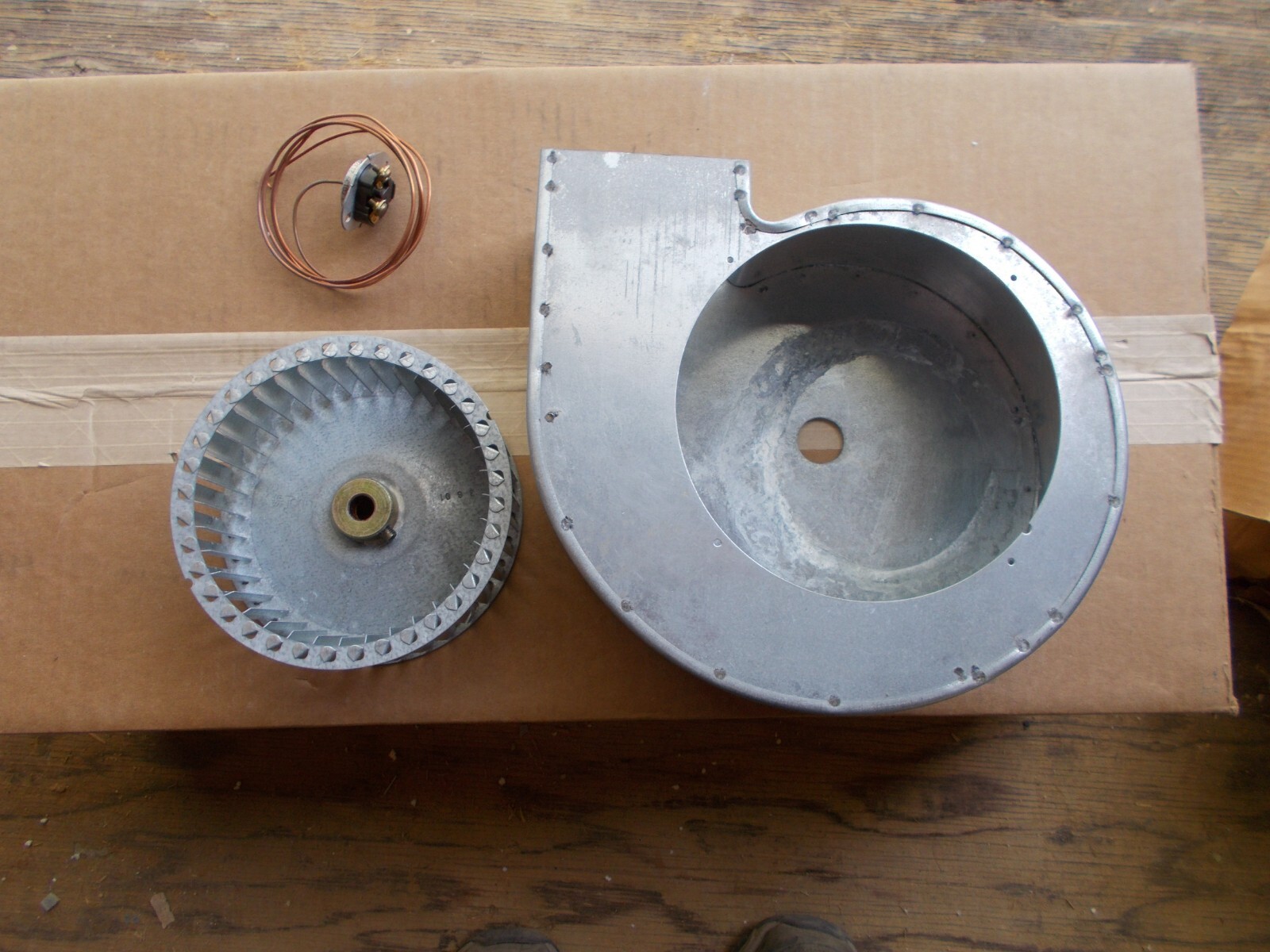 New Old Stock Trane HVAC Blower Housing # HUS00626 Fan/Thermo-Disc Included.