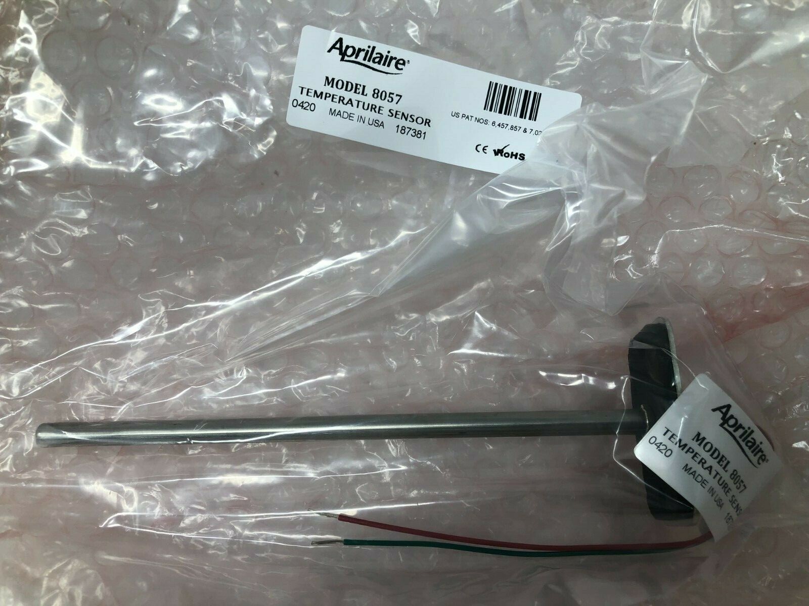 Aprilaire 6203K 1-Stage 3-Zone Control Panel Kit DAT Sensor 24V 40VA Transformer