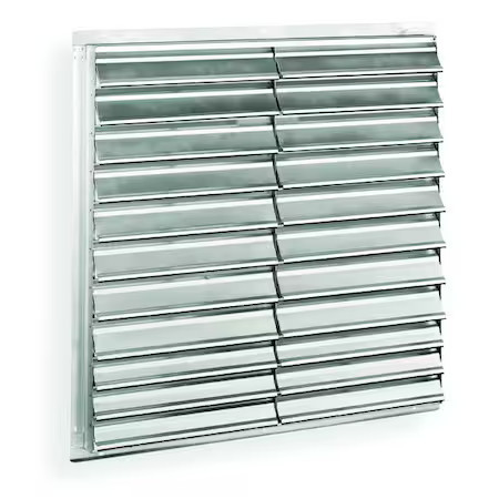 Dayton 3C115 54 In 57″H-W 6 1/4″L Alum Wall Fan Shutter, 54-1/2 In X 54-1/2 In,