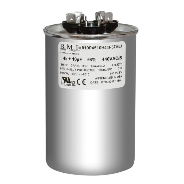 45/10 uf MFD 370 440 VAC Run Capacitor replaces GE Genteq Capcom C34510R C44510R