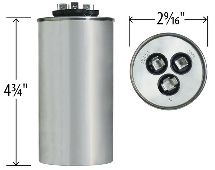Capcom Capacitor Dual 70/7.5 uf MFD 370 volt Fits GE Genteq 27L556BZ3 27L556BZ2