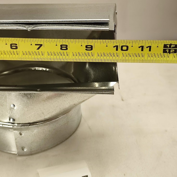 Master Flow Stack Boot 10 in. x 3-1/4 in. to 6 in. 90 Degree Galvanized Steel