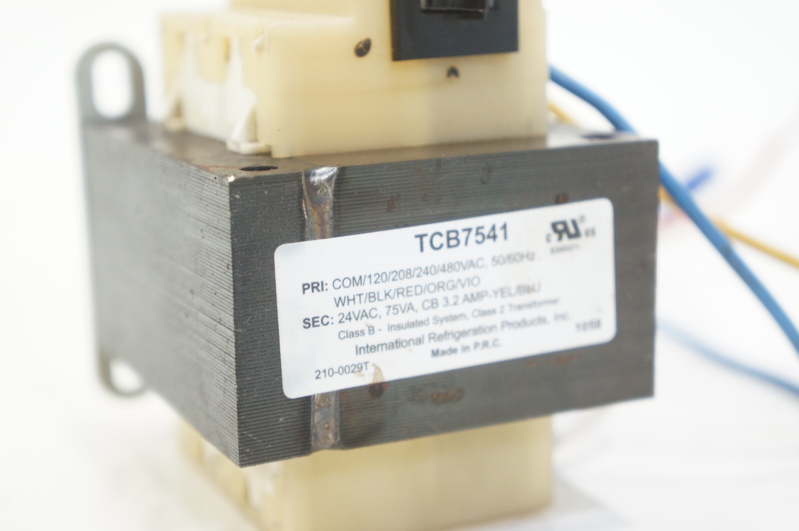 TCB7541 Control Transformer 120-480V 24V, 75VA 210-0029T Test 100%. Lot 1Z.