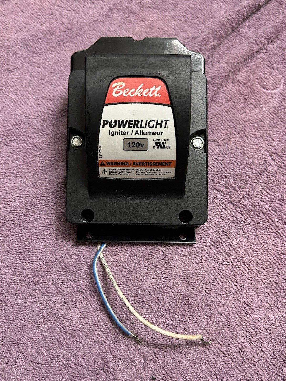 BECKETT Electronic Oil Igniter A, AF, AFG, NX Burners Power Light 120V Igniter
