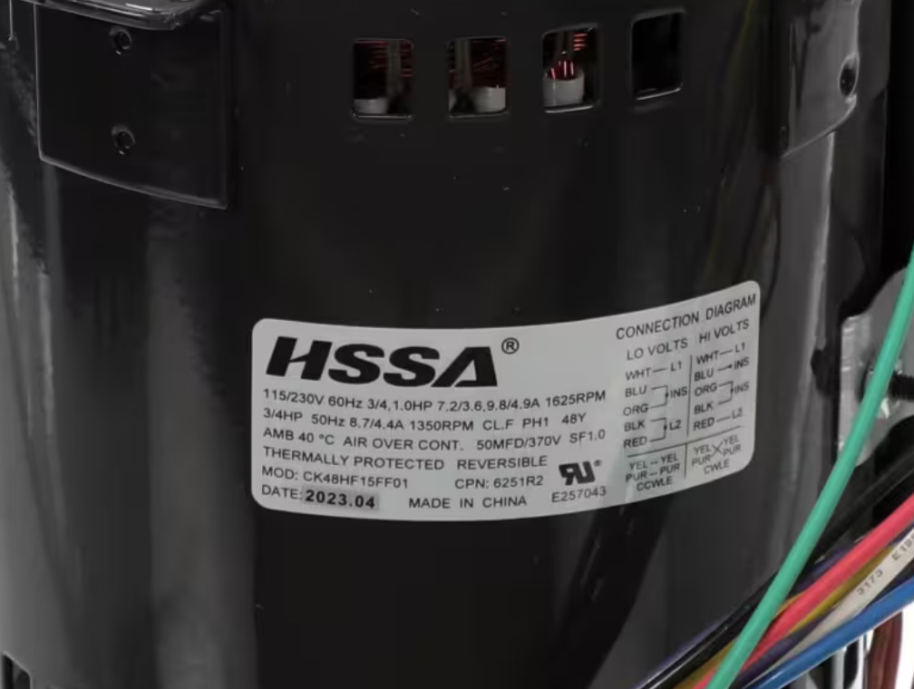 Captive-Aire CK48HF15FF01, 6251R2, MOTOR, 115/230V, 60HZ, 3/4 HP