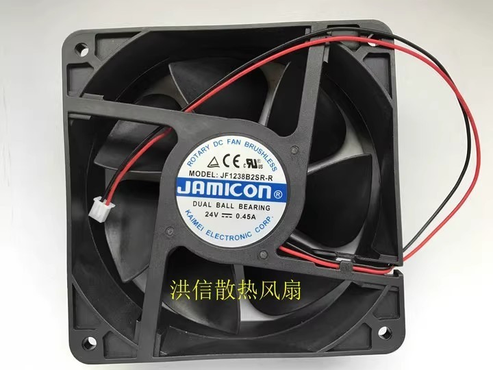 JAMICON 12038 JF1238B2SR-R DC24V 0.45A 120*38MM 2-Pin Inverter Cooling Fan