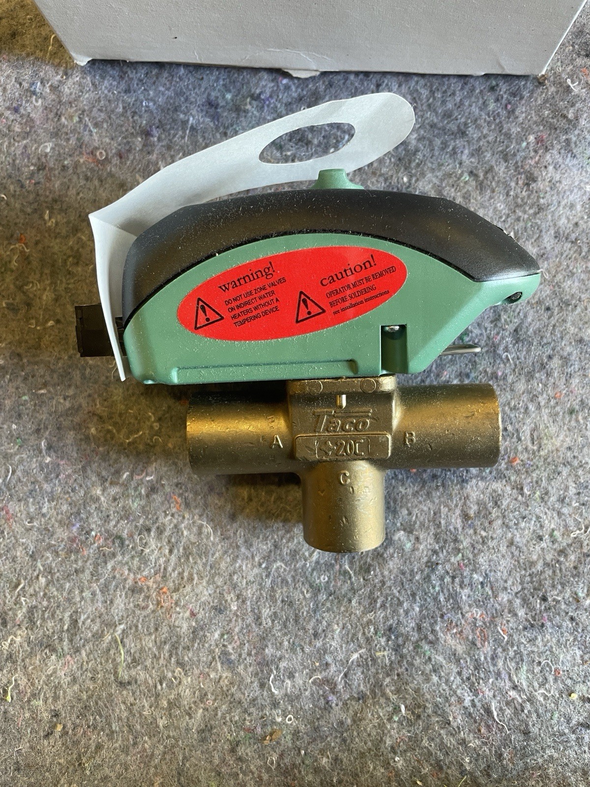 Taco Z050t3-2 Zone Valve, 3 Way, Closed System, 1/2In Npt