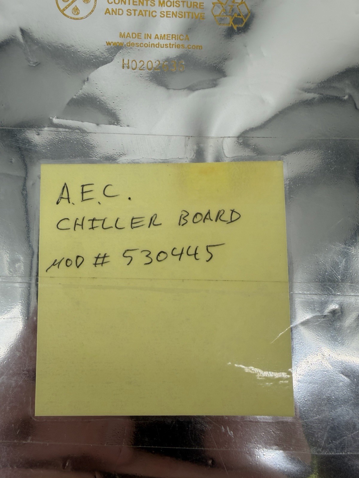 AEC 530445 Chiller Control Board, Micro-Computer, RS232, MPXT Board Rev. C