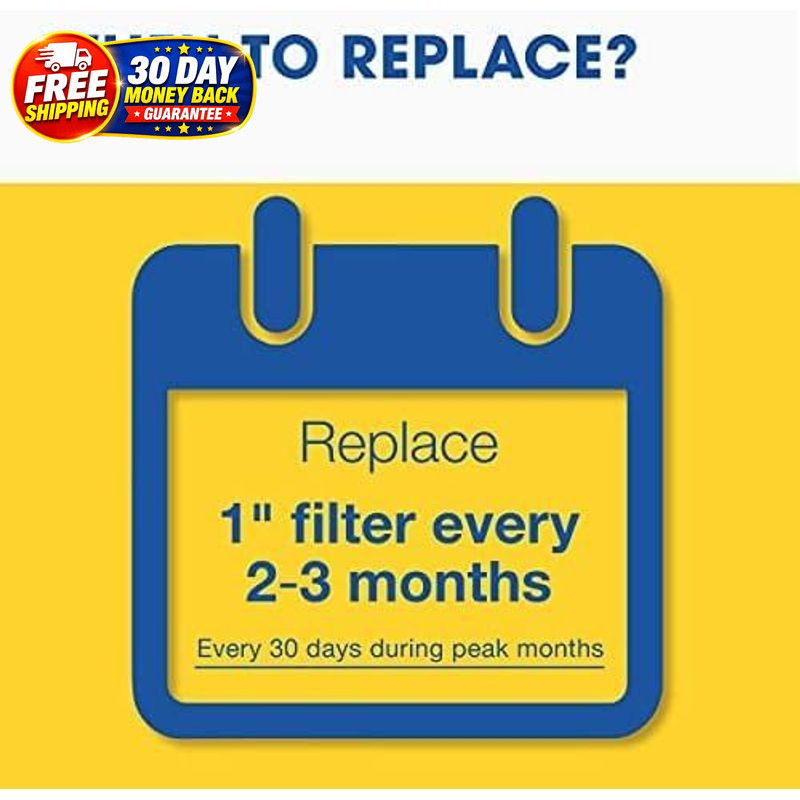 20x20x1 MERV 8 Air Filter, 6 Count, ACTUAL SIZE (19.75 6 PACK, White