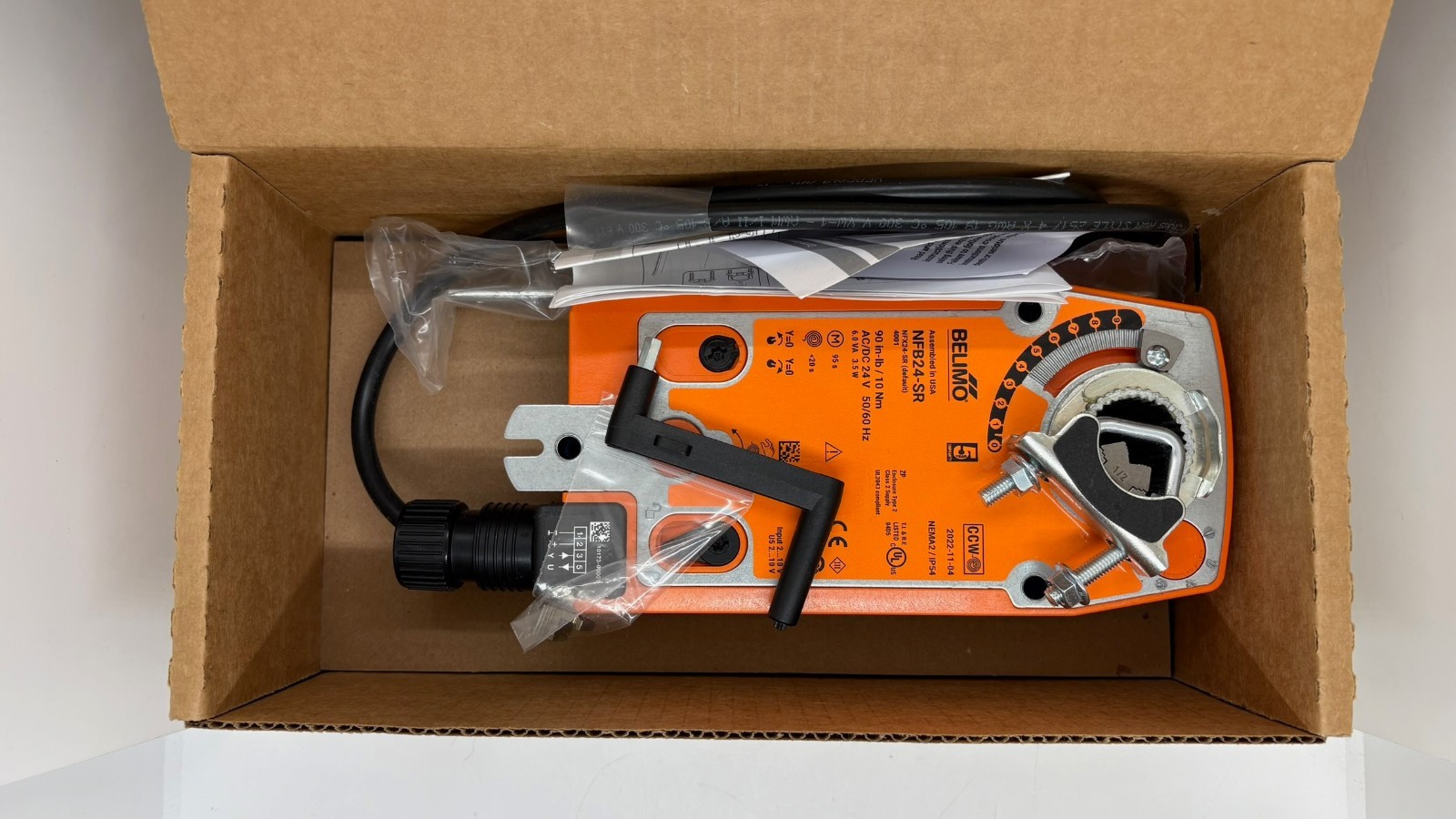 NEW NFB24-SR Belimo 24V 90 in-lb Proportional Spring Return HVAC Damper Actuator