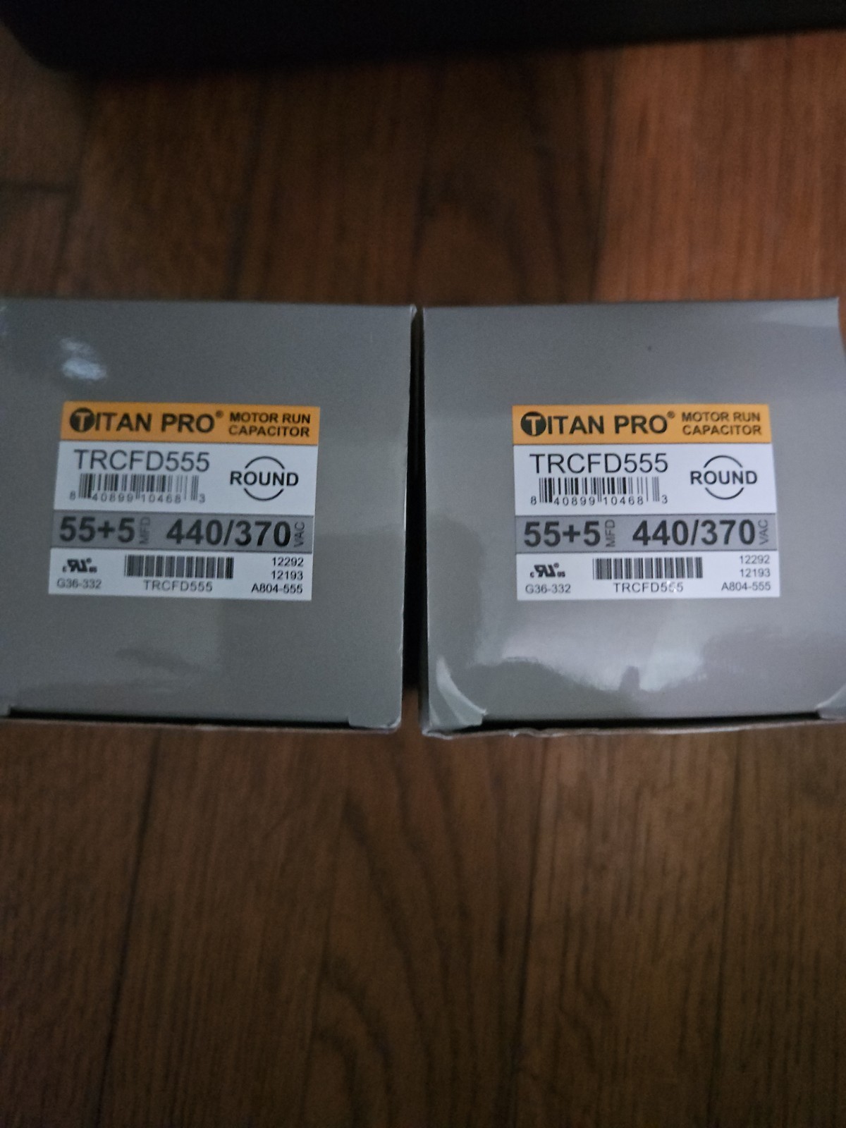 Lot Of 2 – Titan Pro TRCFD555 HVAC Round Capacitor 55/5 MFD/UF 440/370 VAC-NEW