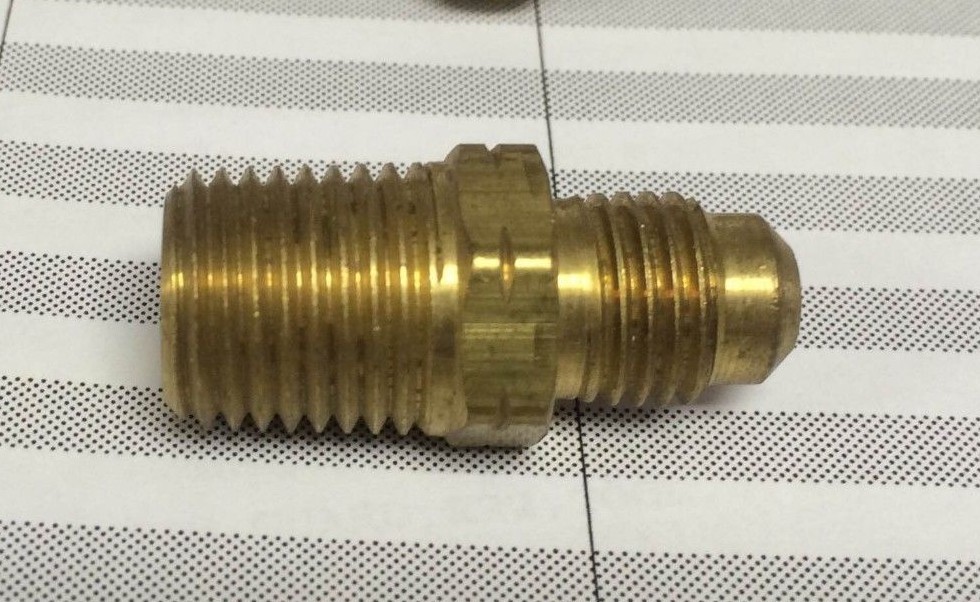 PARKER, Brass Flare Adapter, 1/4″ NPT Male x 1/4″ SAE Male Flare, W30-2