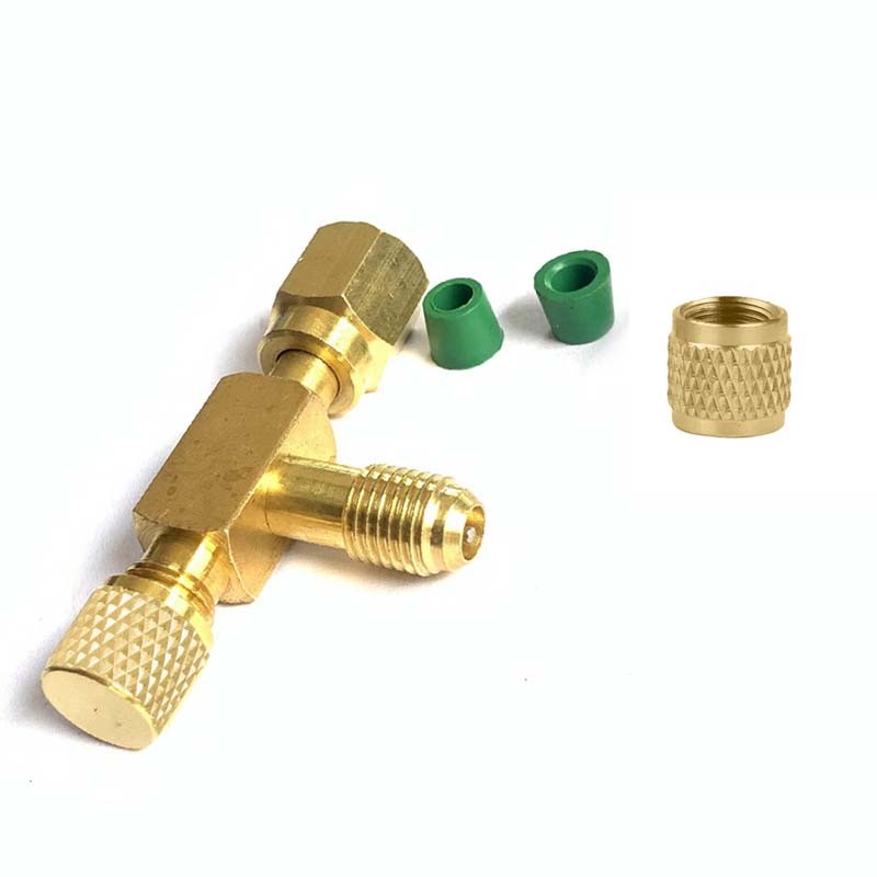 Adapter Refrigeration with Swivel Connector 1/4″ Valves Quick Coupler Access Tee