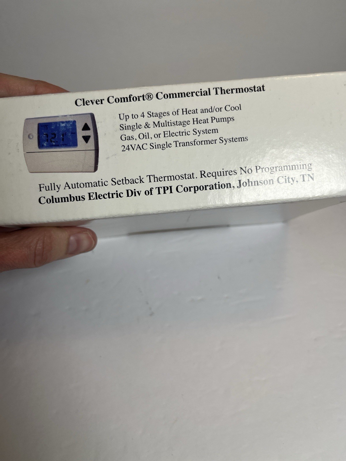 SDHW Clever Comfort Commercial Thermostat SDHW1001 24VAC 4H/4C Auto. Untested