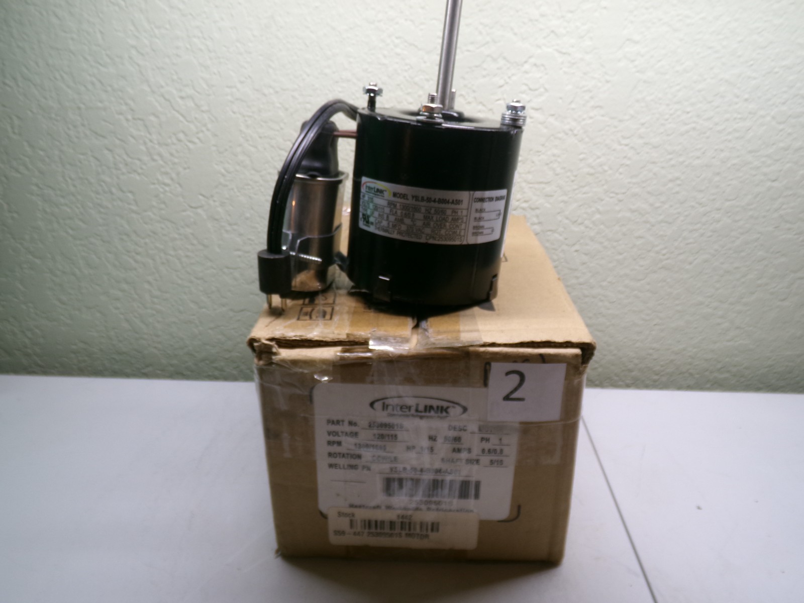 HEATCRAFT YSLB-50-4-B004-AS01 INTERLINK 25309501S 1/15HP 1600RPM 115V