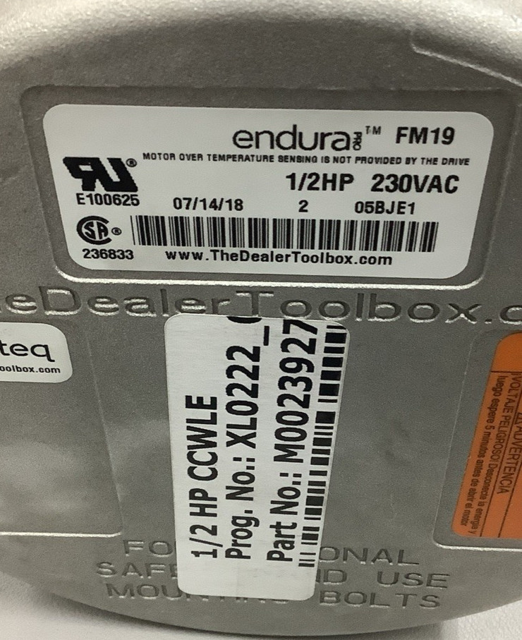 Genteq Endura 5SME39HXL015A Furnace Blower Motor 1/2HP 1050RPM 208-230VAC(R106)