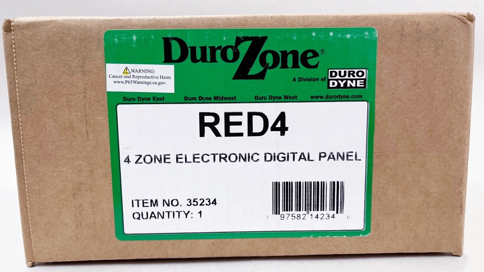 Durozone RED-4 HVAC Zone Control Panel for up to 4 zones