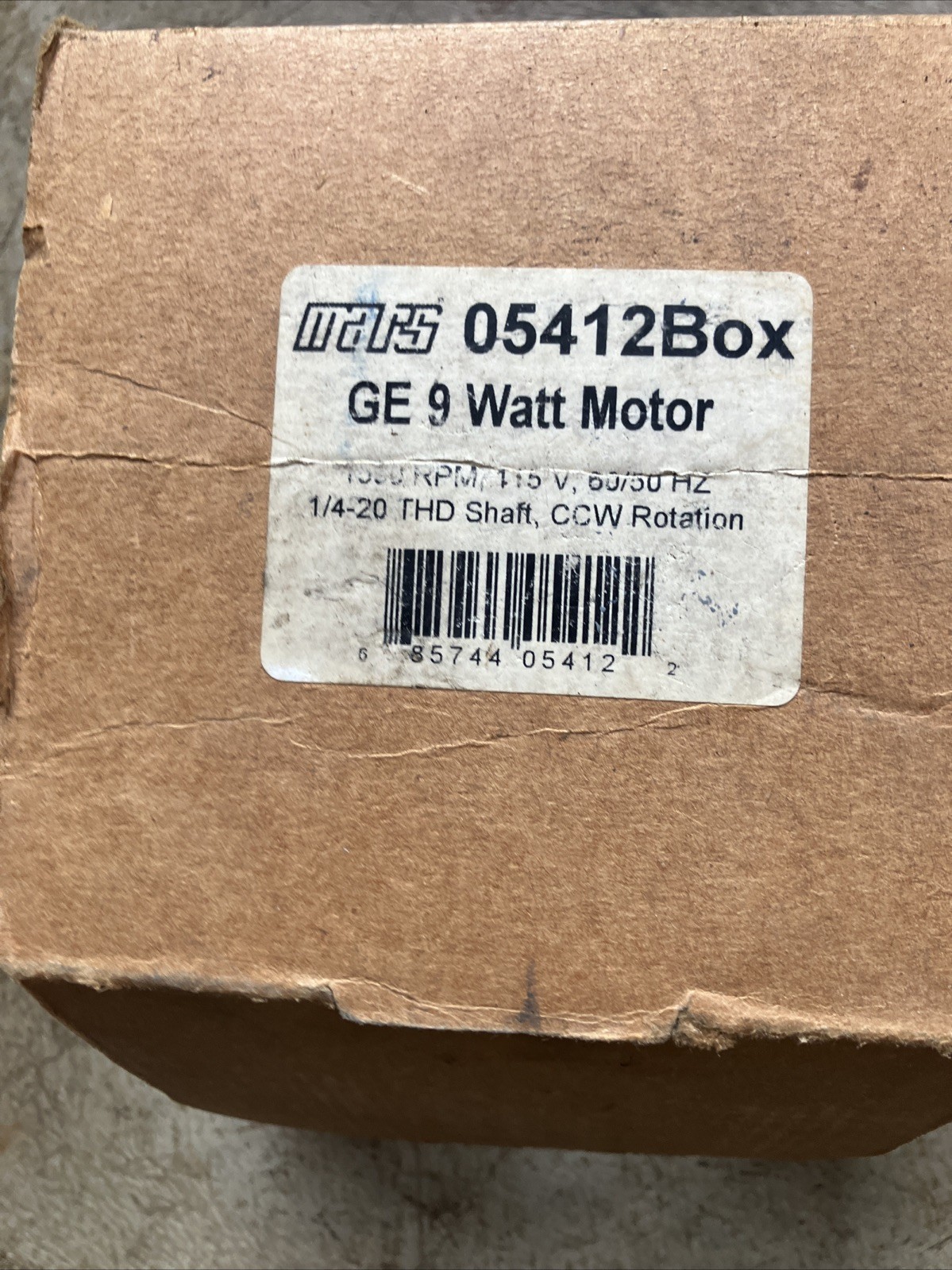 NOS 9 Watt GE Cast Iron Fan Motor 230 Volt CW 1550 Rpm