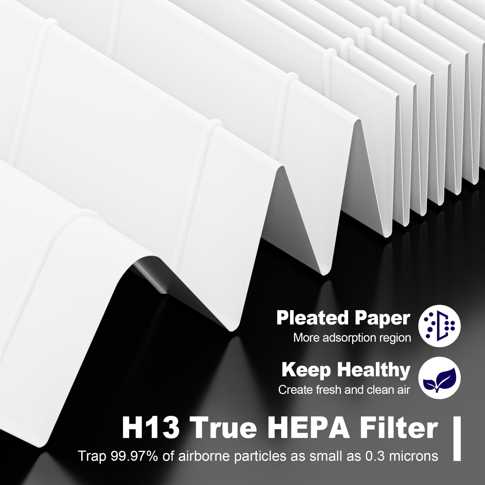PETOX 116130 Replacement Filter H 4 Piece Set, White – Air Purifier