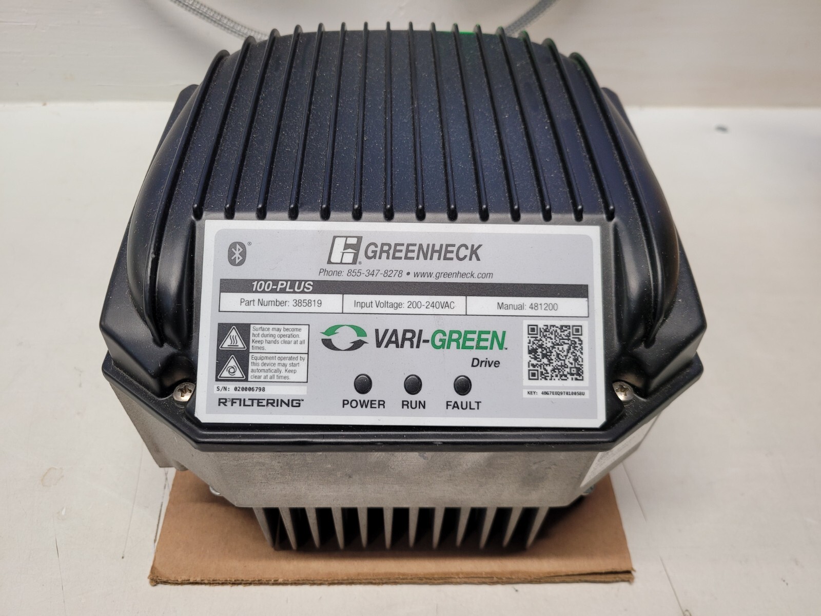New Greenheck VGD-100PLUS-200-8-F Vari-Green Drive 200-240VAC 3 Phase Type 4 VFD