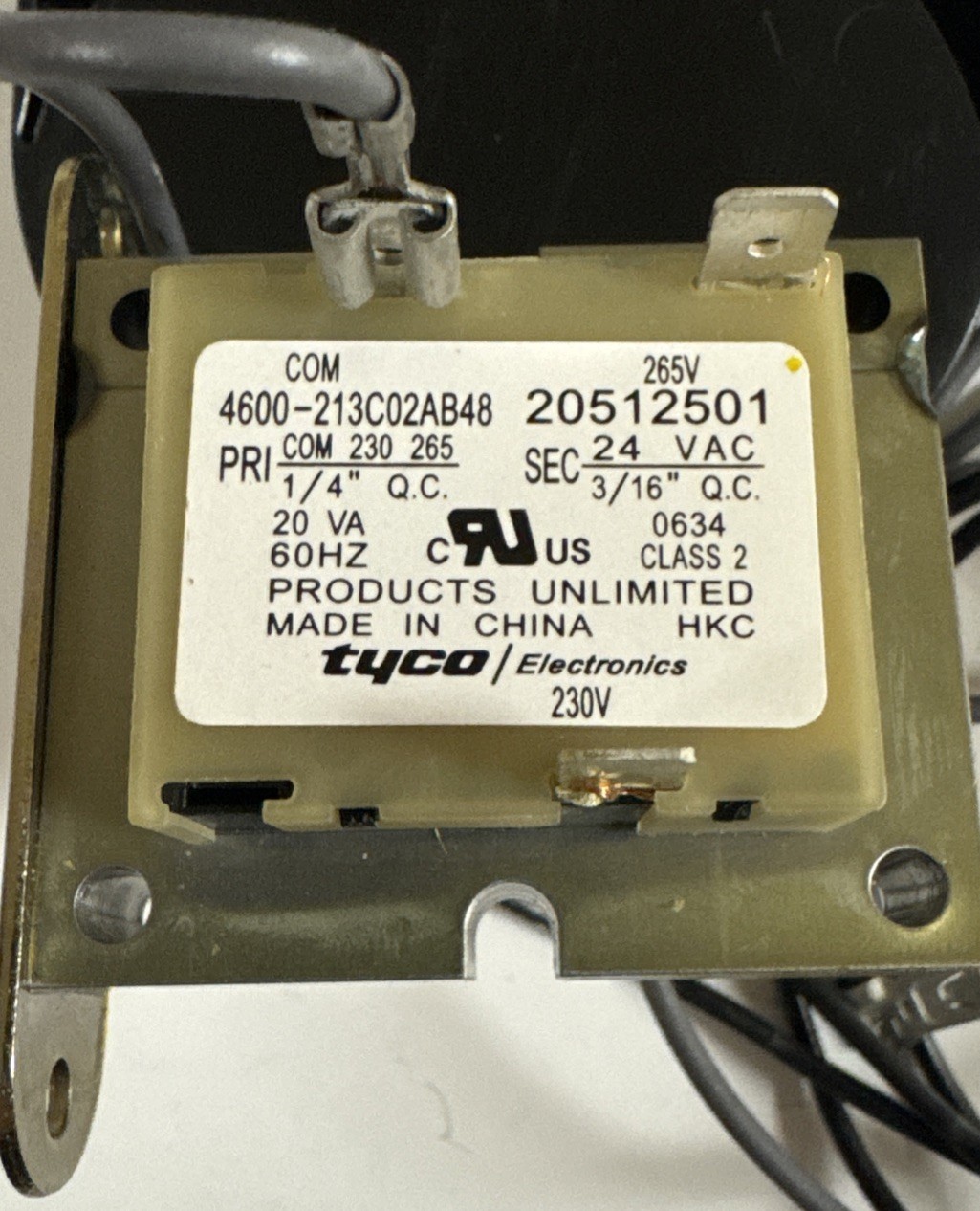 Amana PTAC Transformer -OEM NEW- TYCO 4600-213C02AB48 20512501
