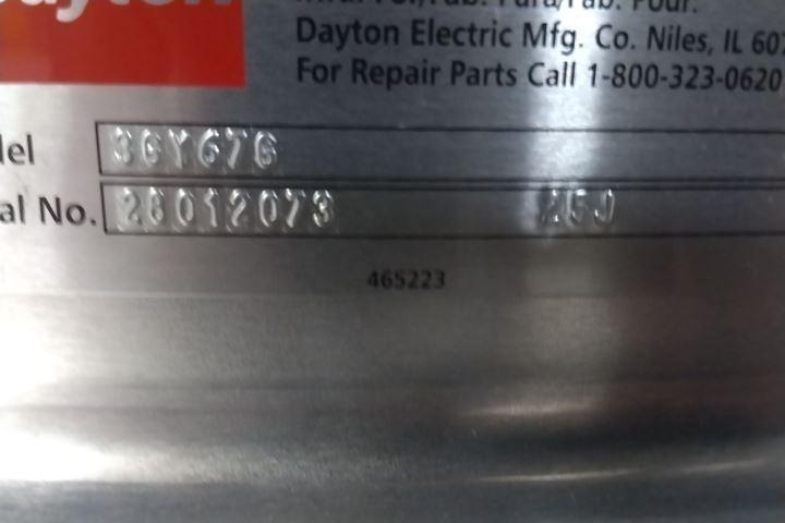 Dayton 3GY67G 21-1/2 In Wheel Dia Centrifugal Downblast Roof Exhaust Fan