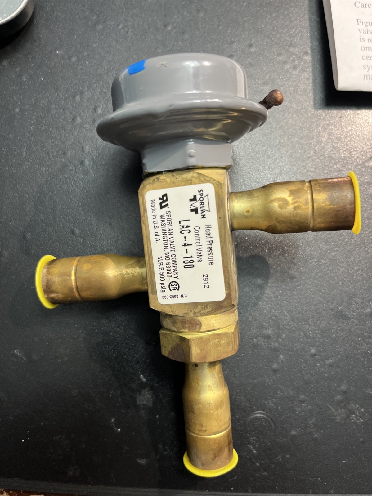Sporlan LAC-4-180 Brass Copper Head Pressure Control Valve HVAC Refrigeration