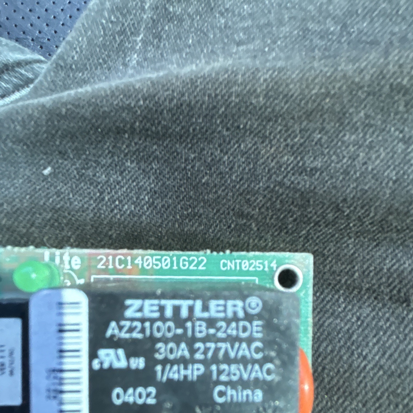 ZETTLER HVAC Control Circuit Board PCB 30A 277VAC AZ2100-1B-24DE CNT02514