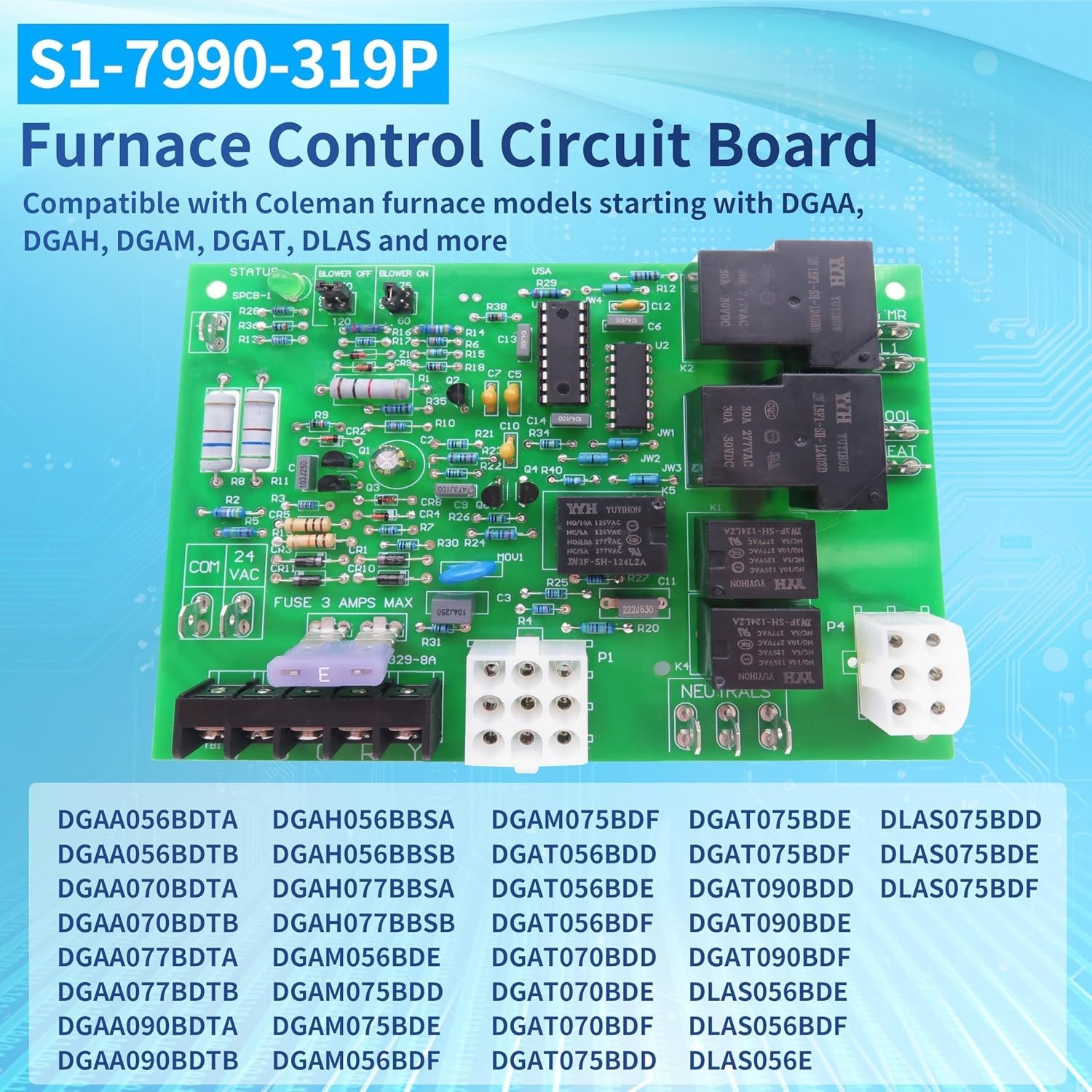 Reliable Furnace Control Board for Coleman Evcon – After-Sales Support Included