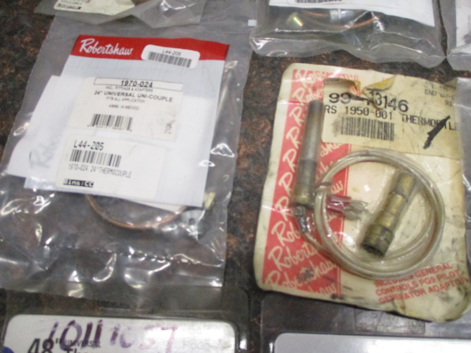 LOT OF 14 NOS HONEYWELL ROBERTSHAW BASO WHITE RODGERS THERMOCOUPLES 24″ 36″