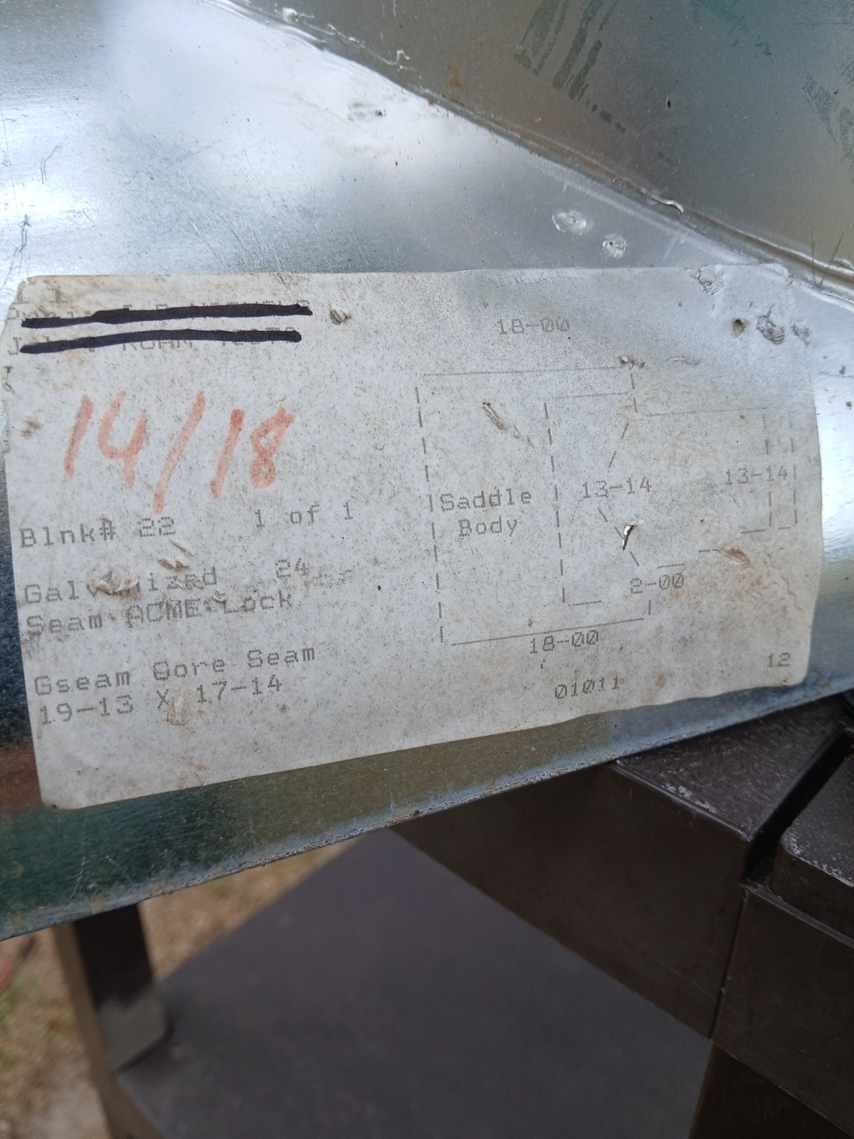HVAC 14 Inch Diameter Duct Fitting Saddle Tee Galvanized Steel