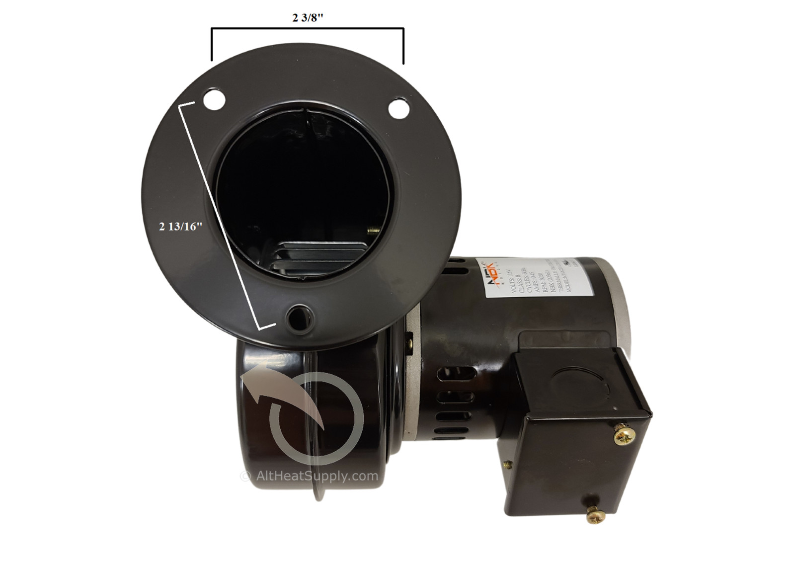 NBK Blower compatible with Dayton 1TDP3 (4C443) 75 CFM 3020 RPM 115V 60/50hz