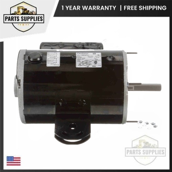 969A Century 1-Phase 1/2 HP 115/230V 840 RPM PSC Motor for HVAC/R Fan and Blower