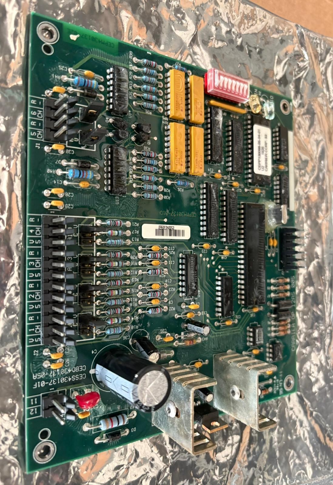 Carrier OP 12AS 005 CEPM430137-01D HVAC Chiller Control PCB Board Carrier Corp