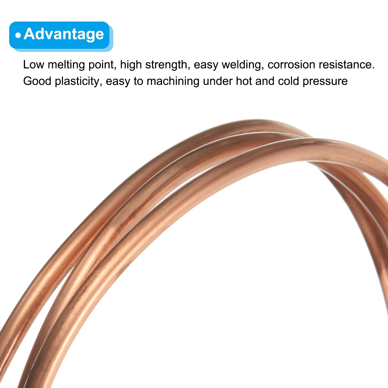 Copper Tube 5/32” OD x 3Ft Refrigeration Flexible Pipe Seamless Hollow Metal